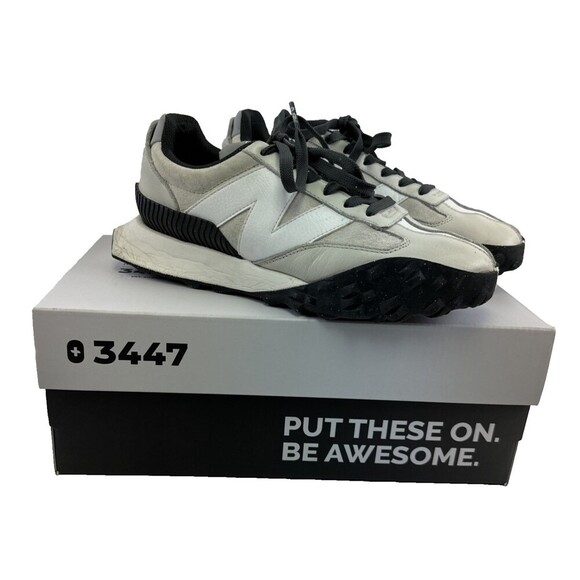 New Balance Shoes - Figs New Balance 3447 Athletic Nursing Sneakers Beige Leather Lace Up Womens 8